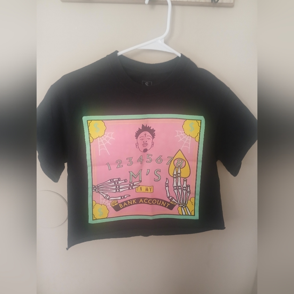 LIKE NEW 21 SAVAGE CROP TSHIRT